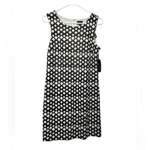 Worthington Women's Sleeveless Zipper Back Multi-pattern Dress Sz S